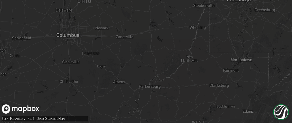 Hail map in Beverly, OH on June 20, 2026