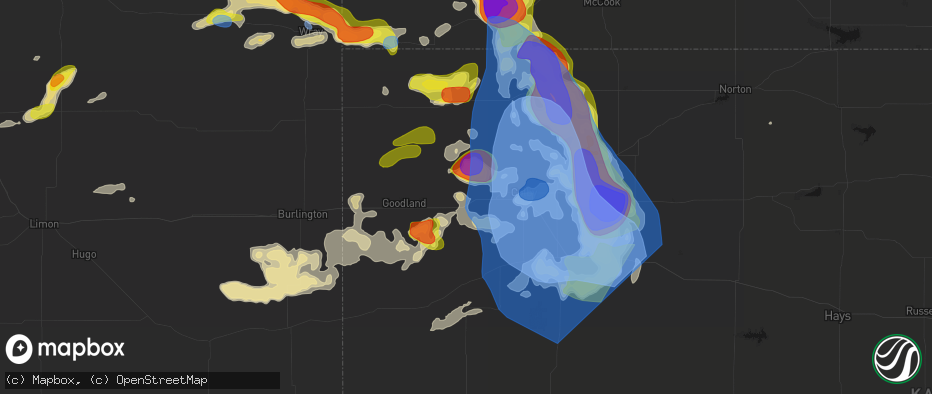 Hail map in Brewster, KS on June 20, 2026