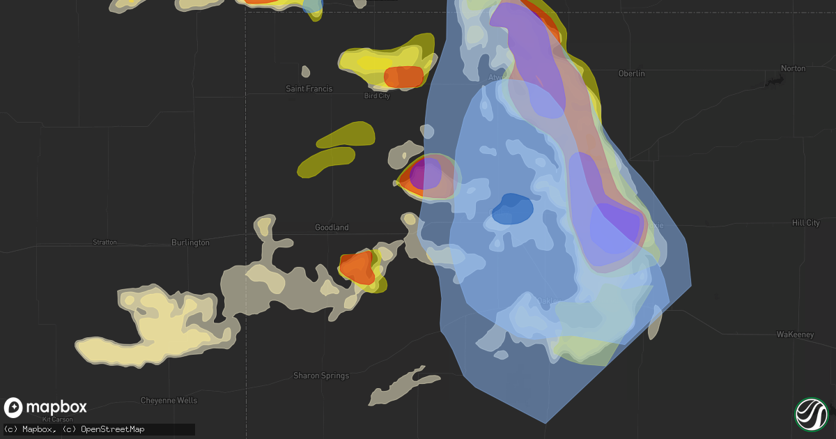 Hail map in Brewster, KS on June 20, 2026