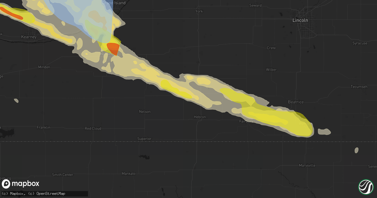 Hail map in Carleton, NE on June 20, 2026