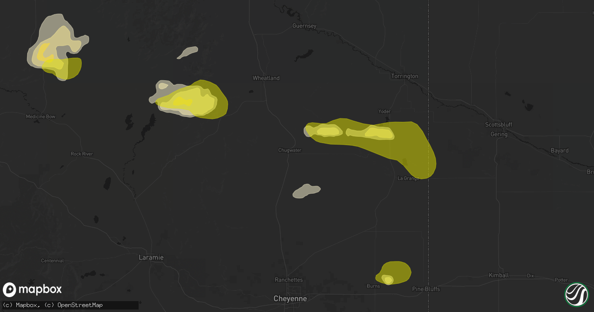 Hail map in Chugwater, WY on June 20, 2026