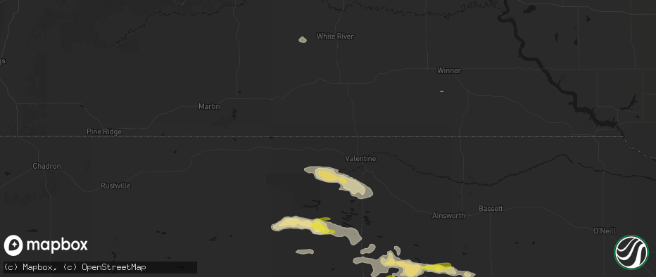 Hail map in Crookston, NE on June 20, 2026