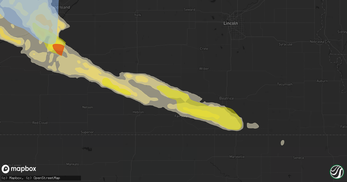 Hail map in Daykin, NE on June 20, 2026