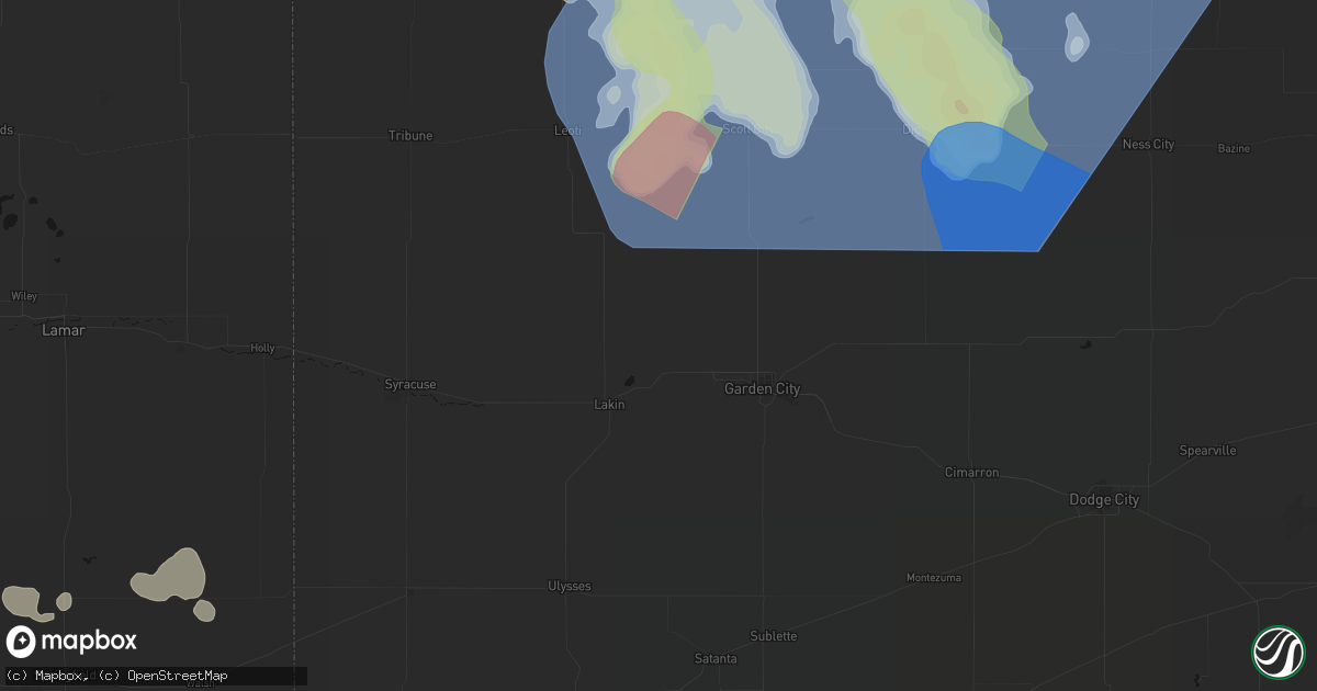Hail map in Deerfield, KS on June 20, 2026
