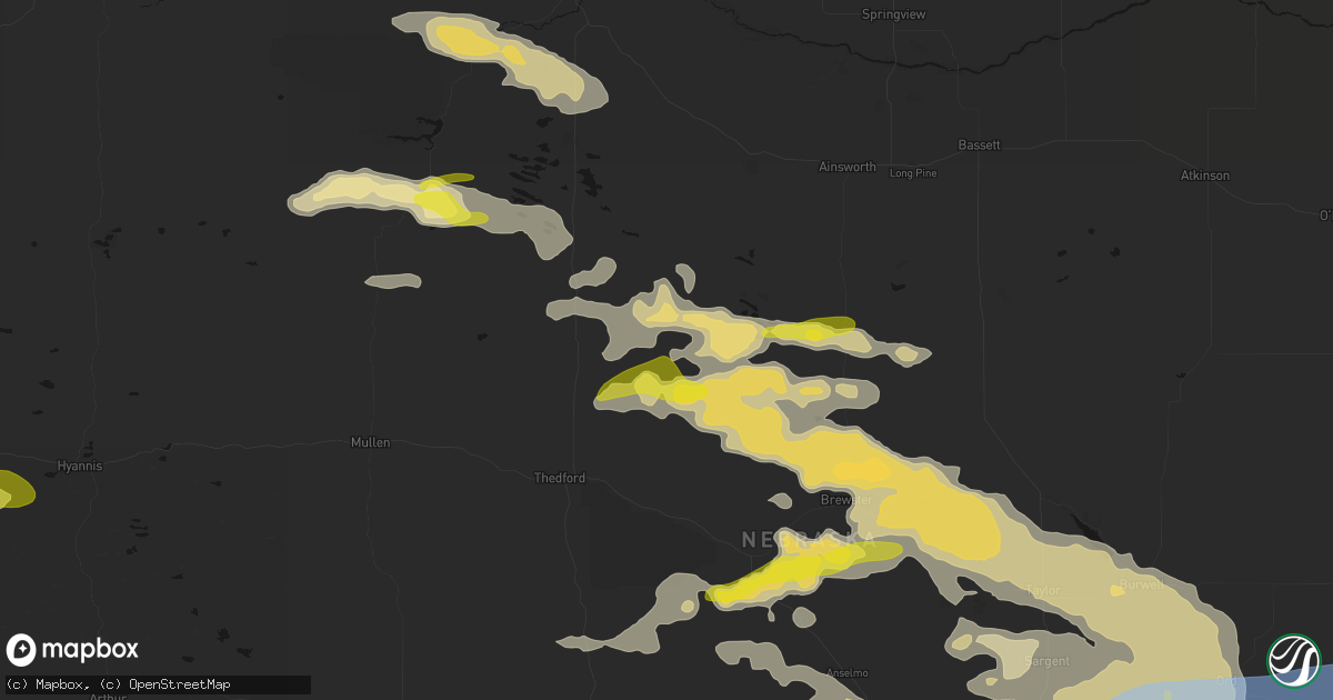 Hail map in Elsmere, NE on June 20, 2026