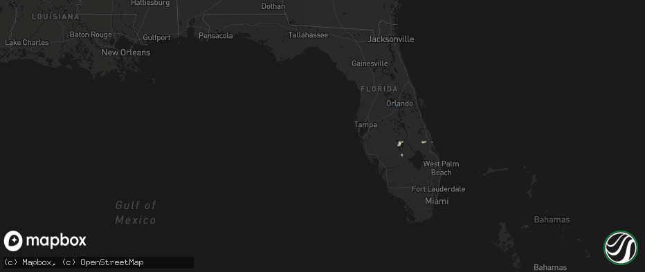 Hail map in Florida on June 20, 2026