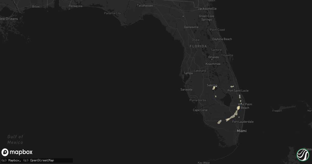 Hail map in Florida on June 20, 2026