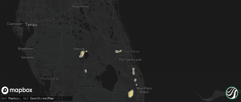 Hail map in Fort Pierce, FL on June 20, 2026