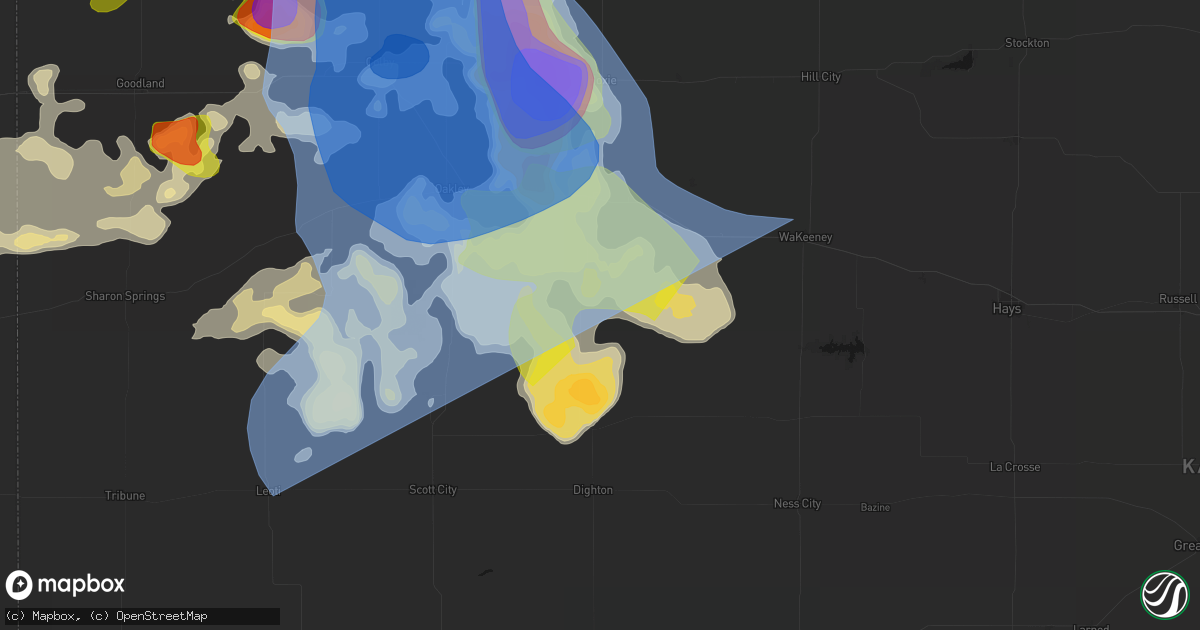 Hail map in Gove, KS on June 20, 2026