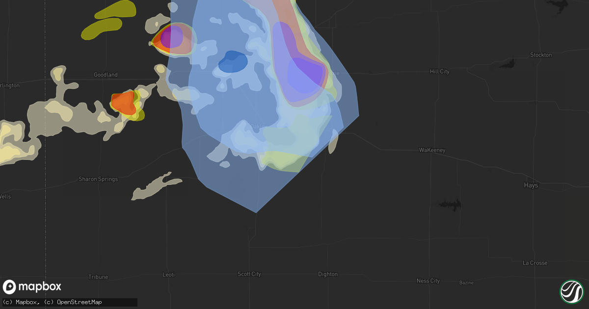 Hail map in Grinnell, KS on June 20, 2026