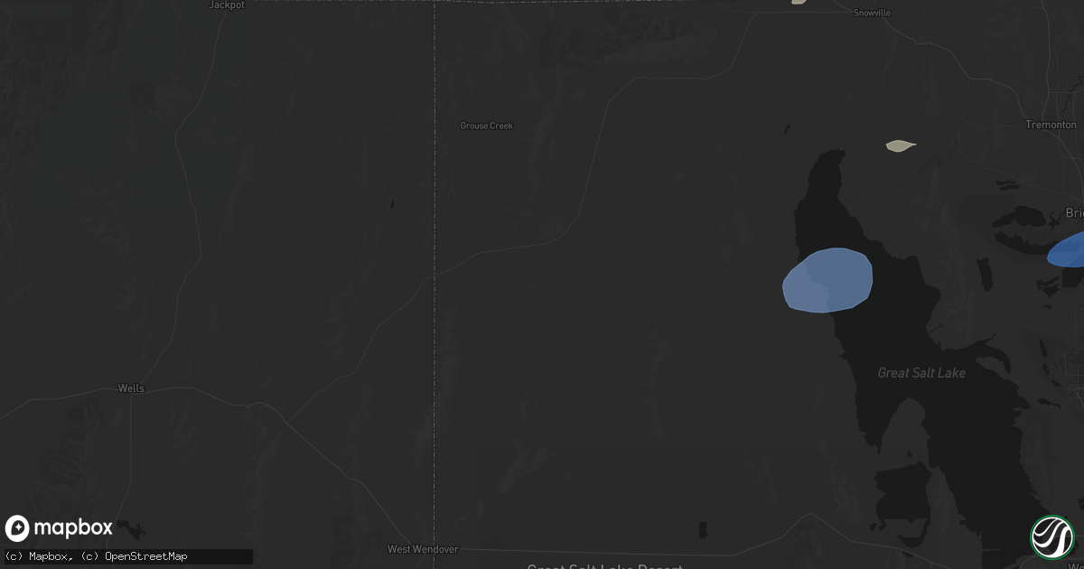 Hail map in Grouse Creek, UT on June 20, 2026