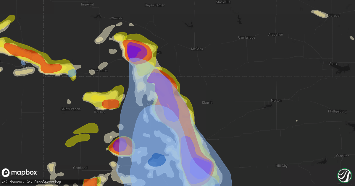 Hail map in Herndon, KS on June 20, 2026
