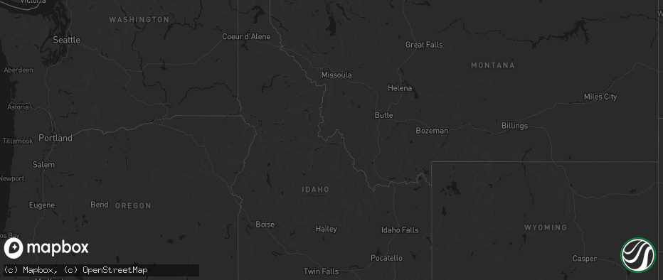 Hail map in Idaho on June 20, 2026