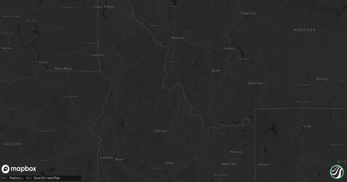 Hail map in Idaho on June 20, 2026