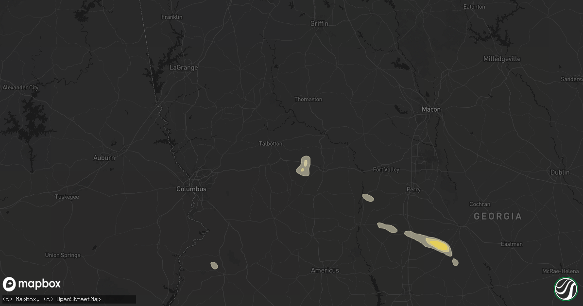 Hail map in Junction City, GA on June 20, 2026