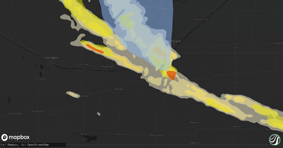 Hail map in Kenesaw, NE on June 20, 2026