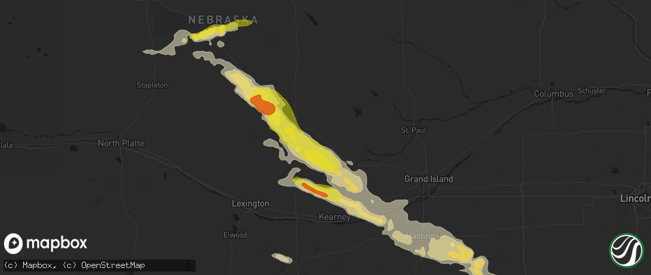 Hail map in Litchfield, NE on June 20, 2026