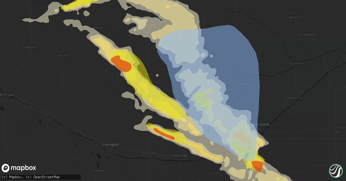 Hail map in Litchfield, NE on June 20, 2026