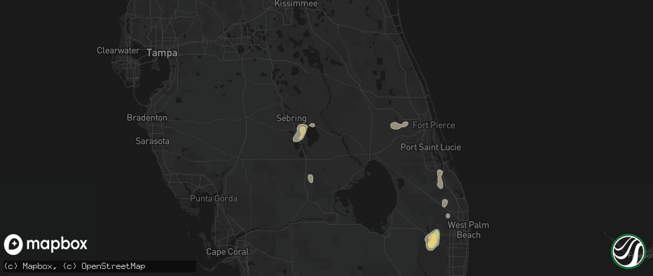 Hail map in Lorida, FL on June 20, 2026