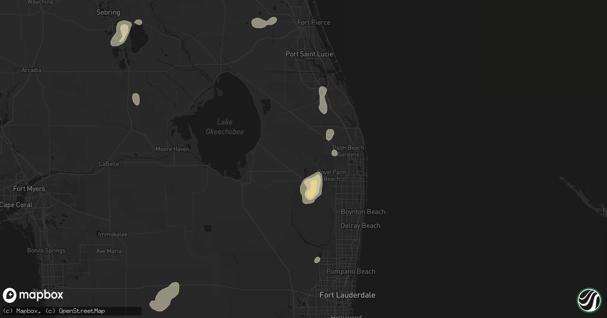 Hail map in Loxahatchee, FL on June 20, 2026