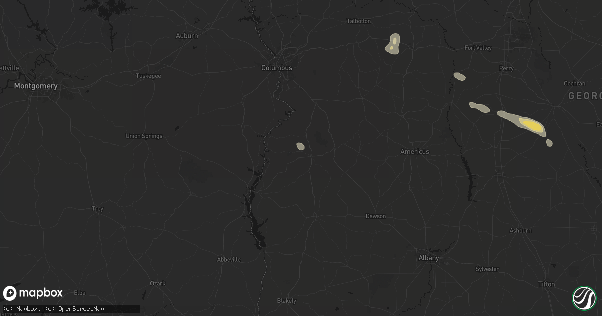 Hail map in Lumpkin, GA on June 20, 2026