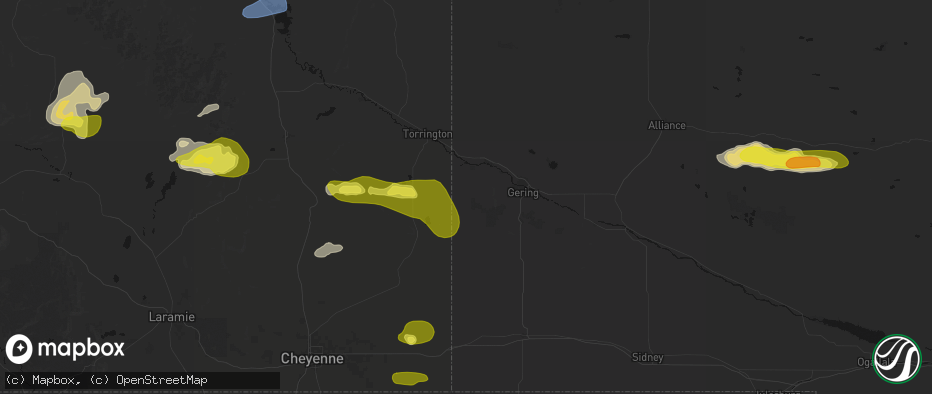 Hail map in Lyman, NE on June 20, 2026
