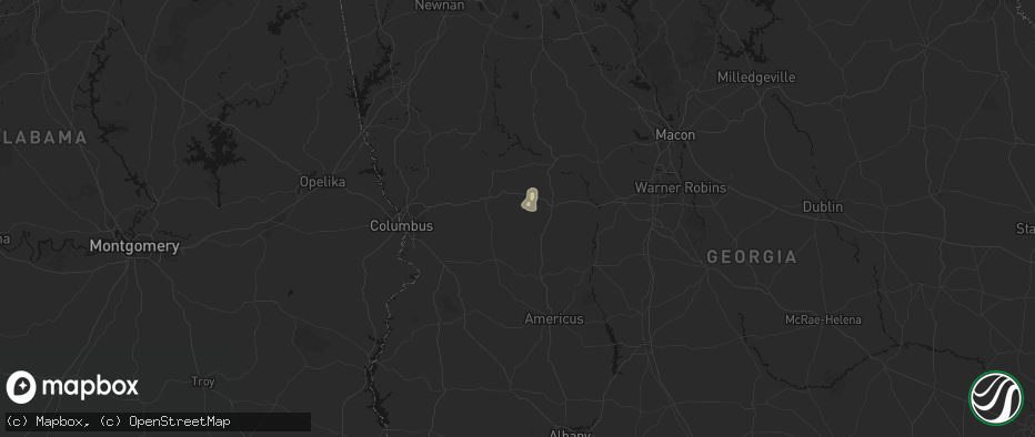 Hail map in Mauk, GA on June 20, 2026