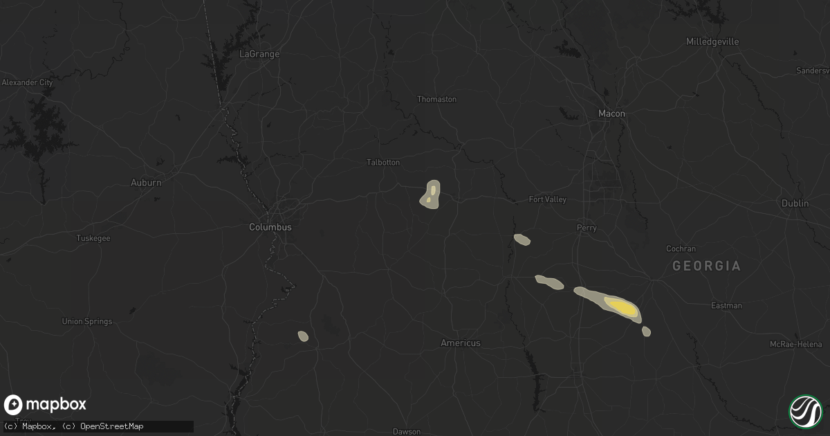 Hail map in Mauk, GA on June 20, 2026