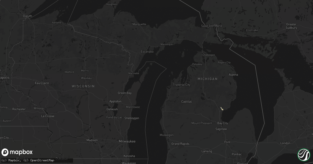 Hail map in Michigan on June 20, 2026