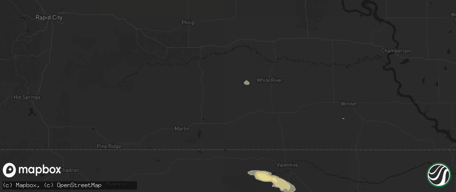 Hail map in Norris, SD on June 20, 2026