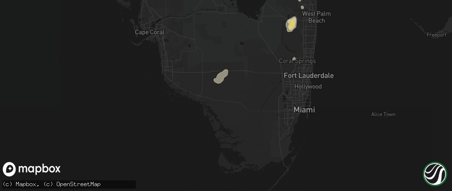 Hail map in Ochopee, FL on June 20, 2026