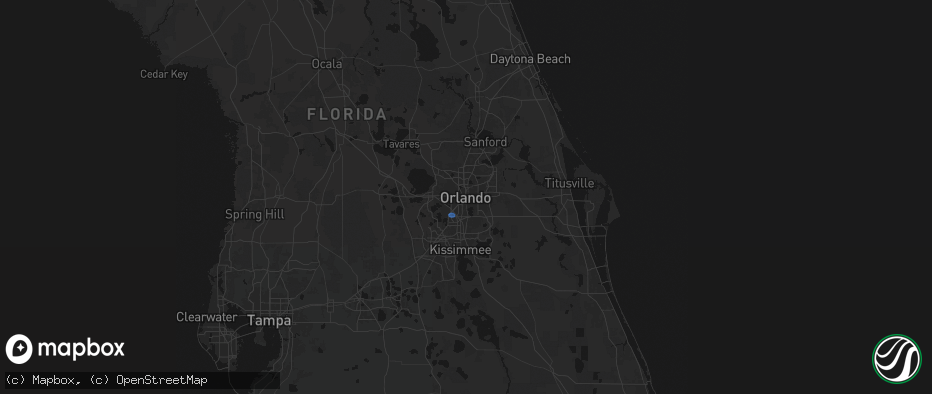 Hail map in Orlando, FL on June 20, 2026