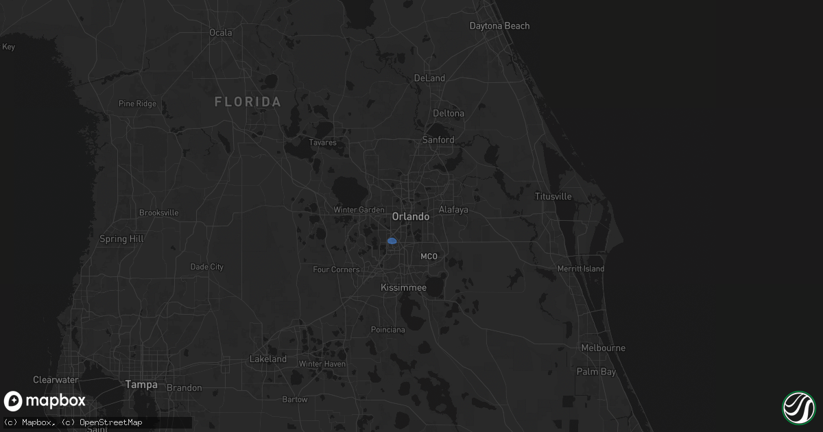 Hail map in Orlando, FL on June 20, 2026