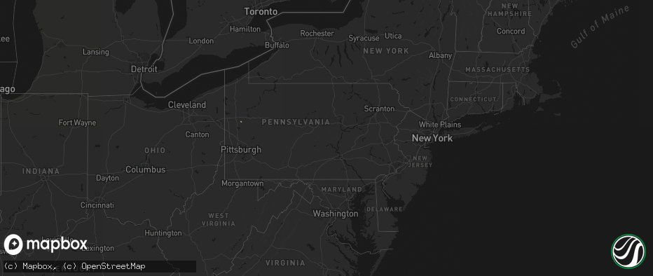 Hail map in Pennsylvania on June 20, 2026