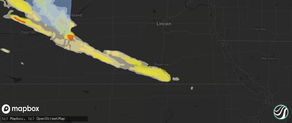 Hail map in Plymouth, NE on June 20, 2026