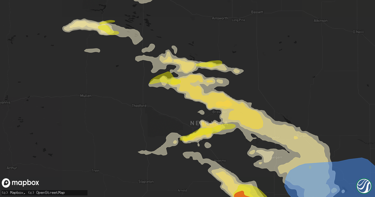 Hail map in Purdum, NE on June 20, 2026