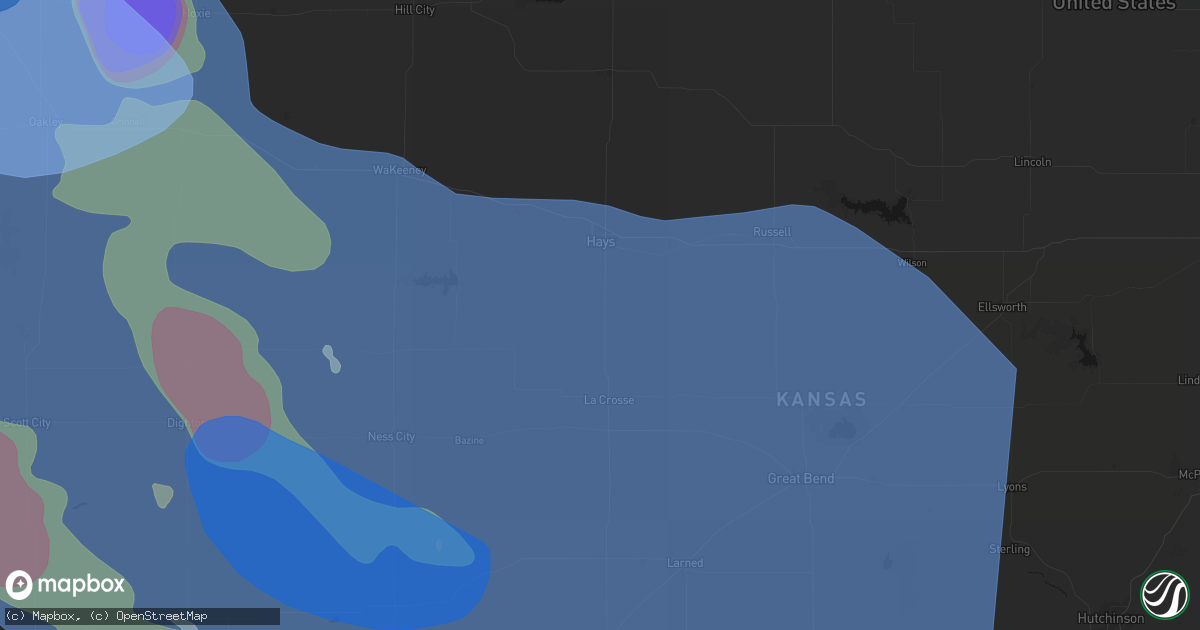 Hail map in Schoenchen, KS on June 20, 2026