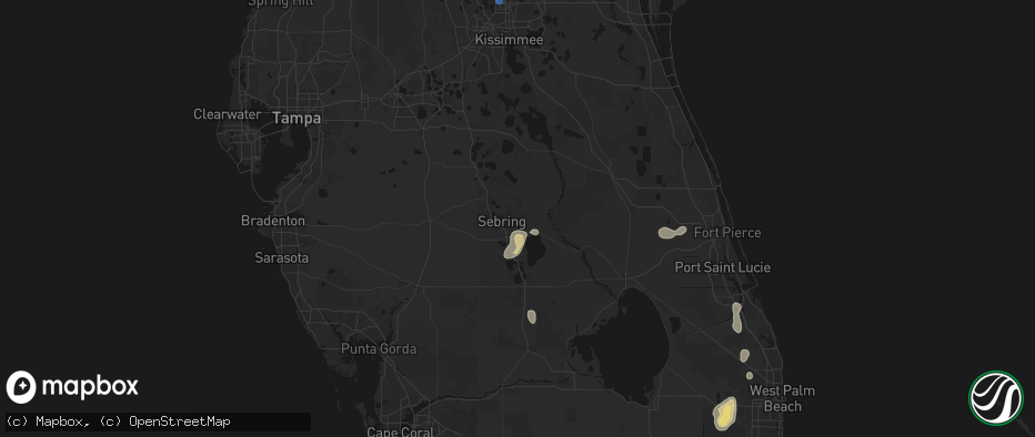 Hail map in Sebring, FL on June 20, 2026