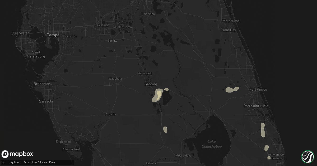 Hail map in Sebring, FL on June 20, 2026