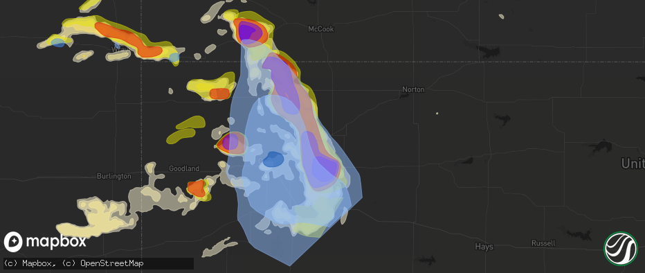 Hail map in Selden, KS on June 20, 2026