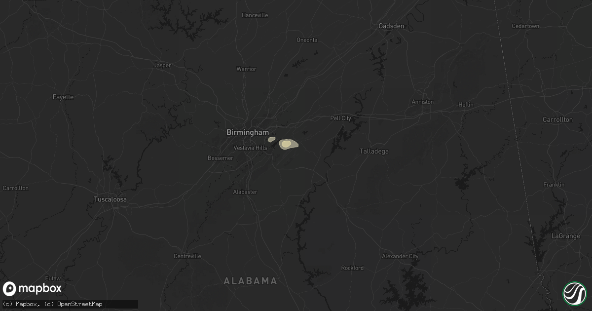 Hail map in Sterrett, AL on June 20, 2026