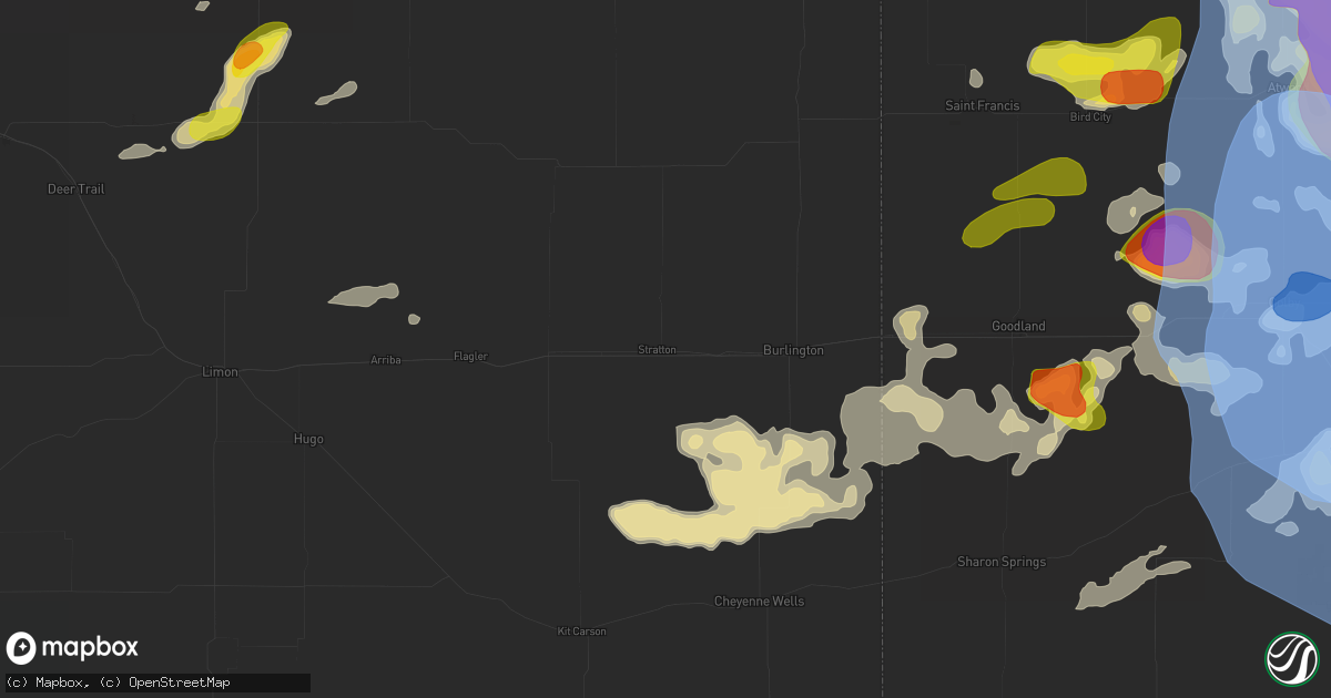 Hail map in Stratton, CO on June 20, 2026