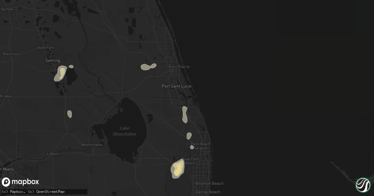 Hail map in Stuart, FL on June 20, 2026
