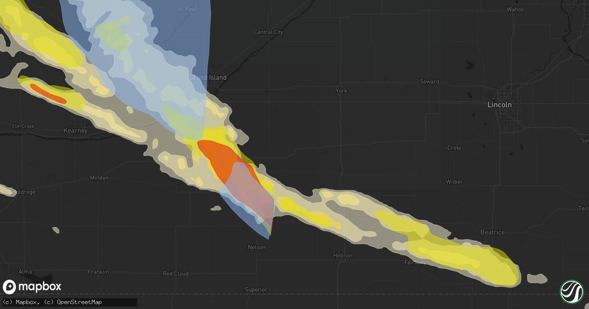 Hail map in Sutton, NE on June 20, 2026