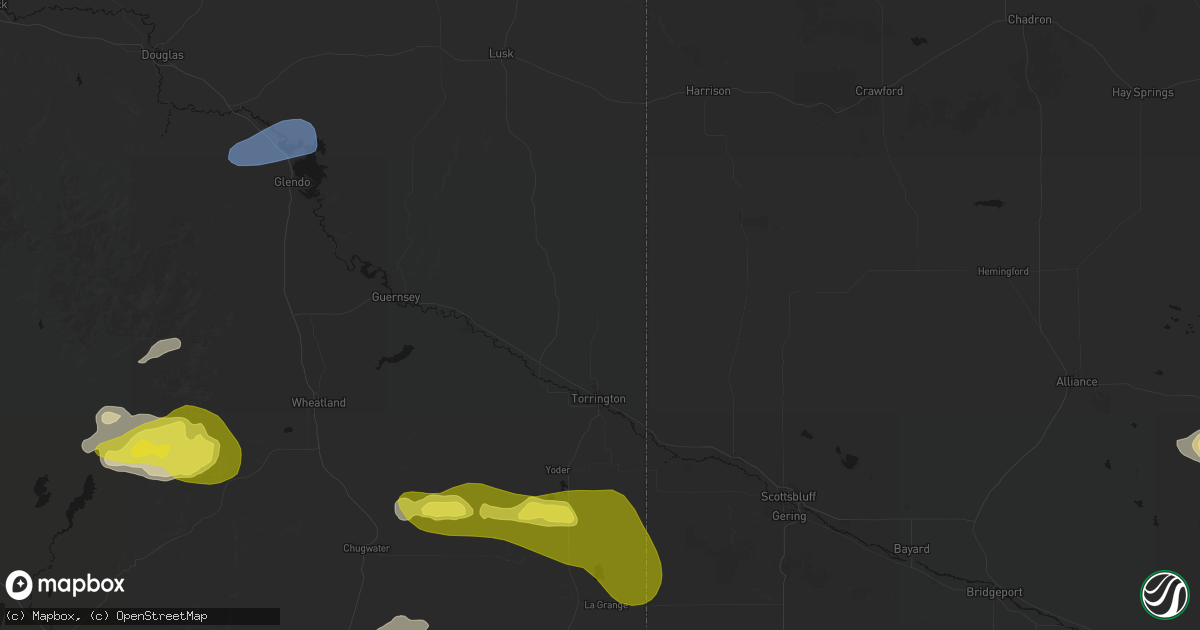 Hail map in Torrington, WY on June 20, 2026