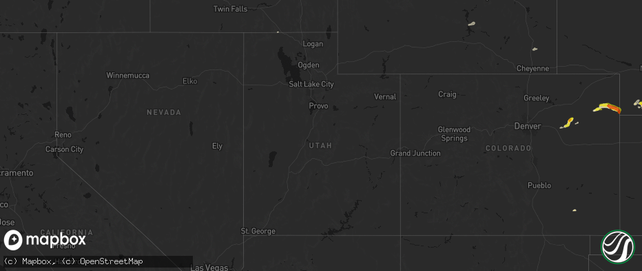 Hail map in Utah on June 20, 2026