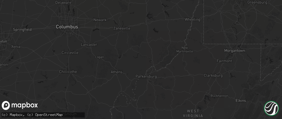 Hail map in Waterford, OH on June 20, 2026