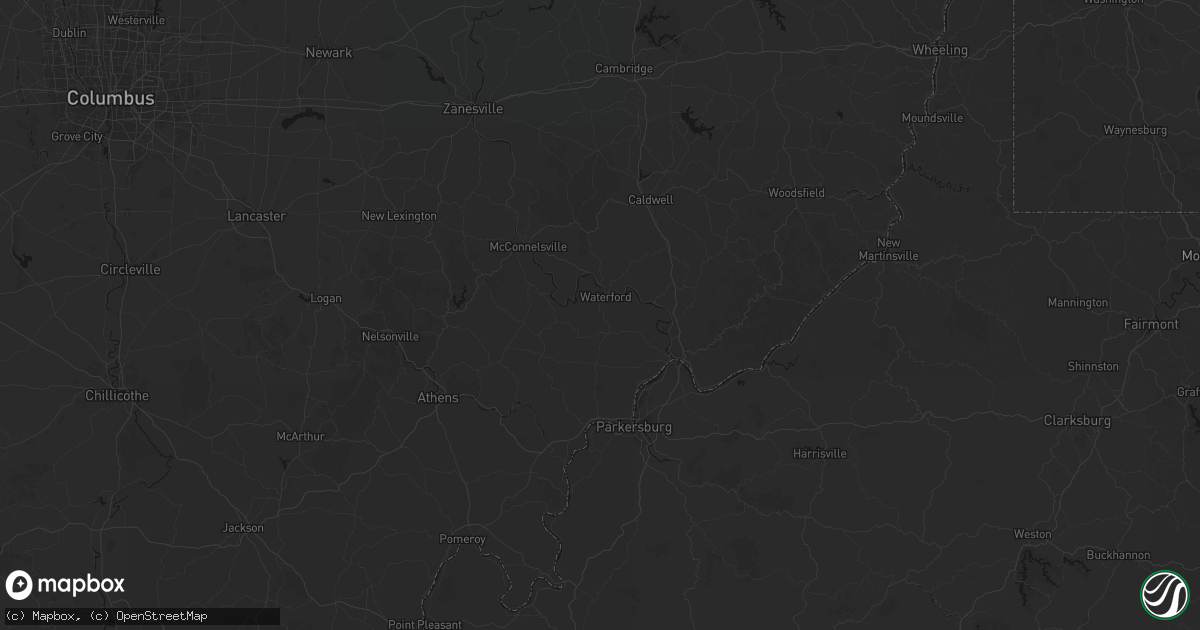 Hail map in Waterford, OH on June 20, 2026