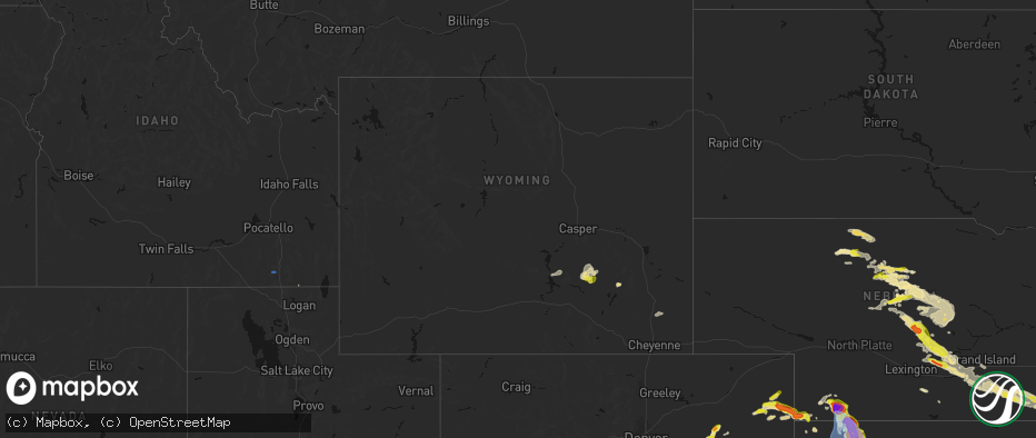 Hail map in Wyoming on June 20, 2026
