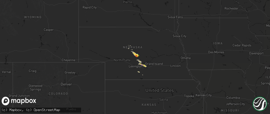 Hail map on June 20, 2026